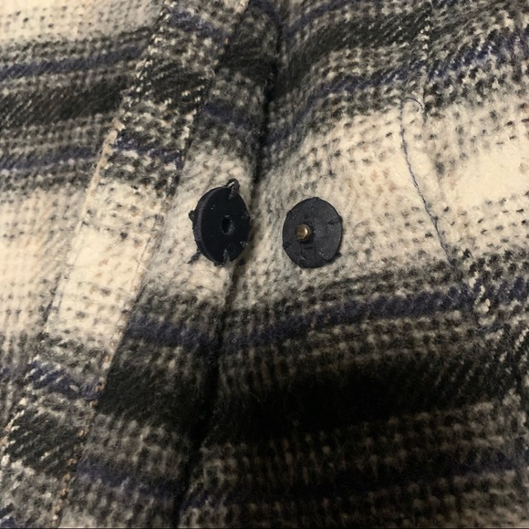 Sam Edelman | Black & Gray Long Line Collared Coat | XS - Picture 10 of 11